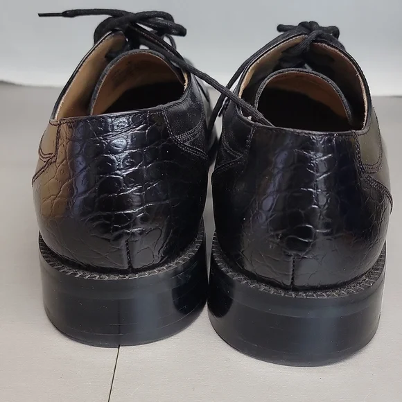 Zengara men’s leather square toes dress shoes Black size 9 M